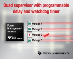 TI wprowadza rodzinę poczwórnych układów nadzorujących zasilanie z programowanym opóźnieniem i licznikiem typu „watchdog”