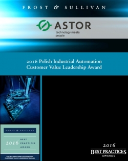 ASTOR liderem polskiej automatyki przemysłowej 2016 według Frost & Sullivan
