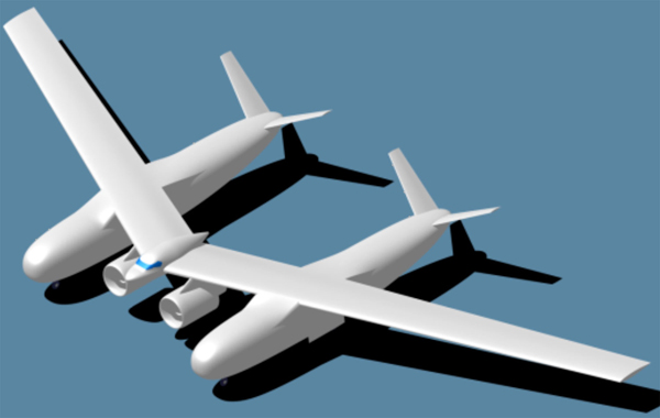 Dwukadłubowiec Northrop Grumman, fot. NASA/Northrop Grumman Dwukadłubowiec Northrop Grumman