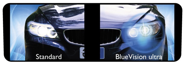 Standardowe światła vs. BlueVision Ultra