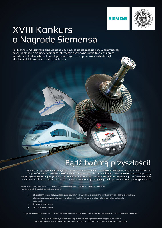 XVIII edycja konkursu o Nagrodę Siemensa
