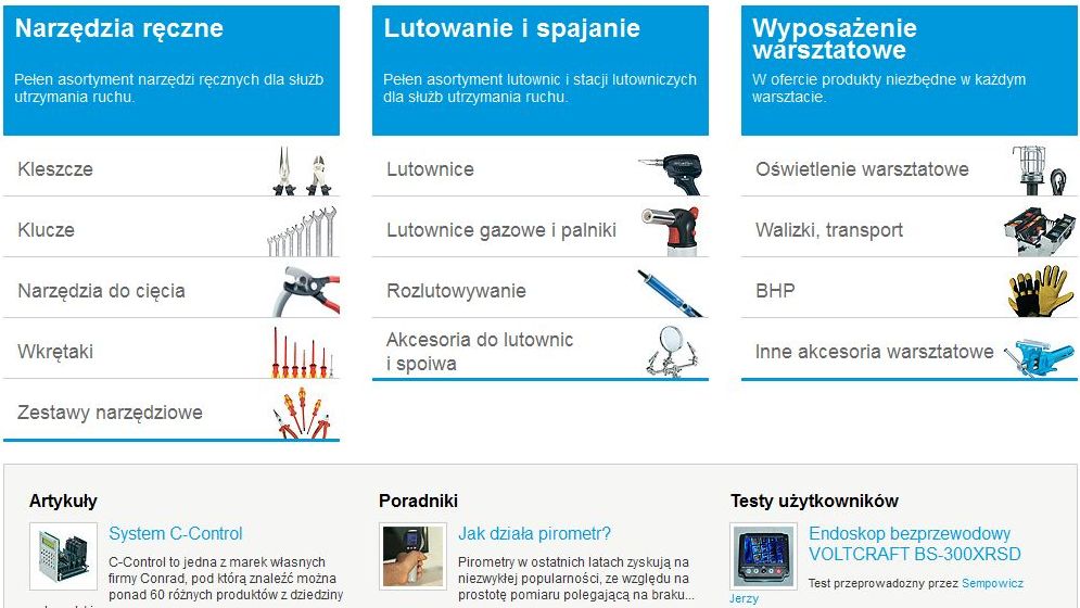 Serwis specjalny Conrad dla Służby Utrzymania Ruchu