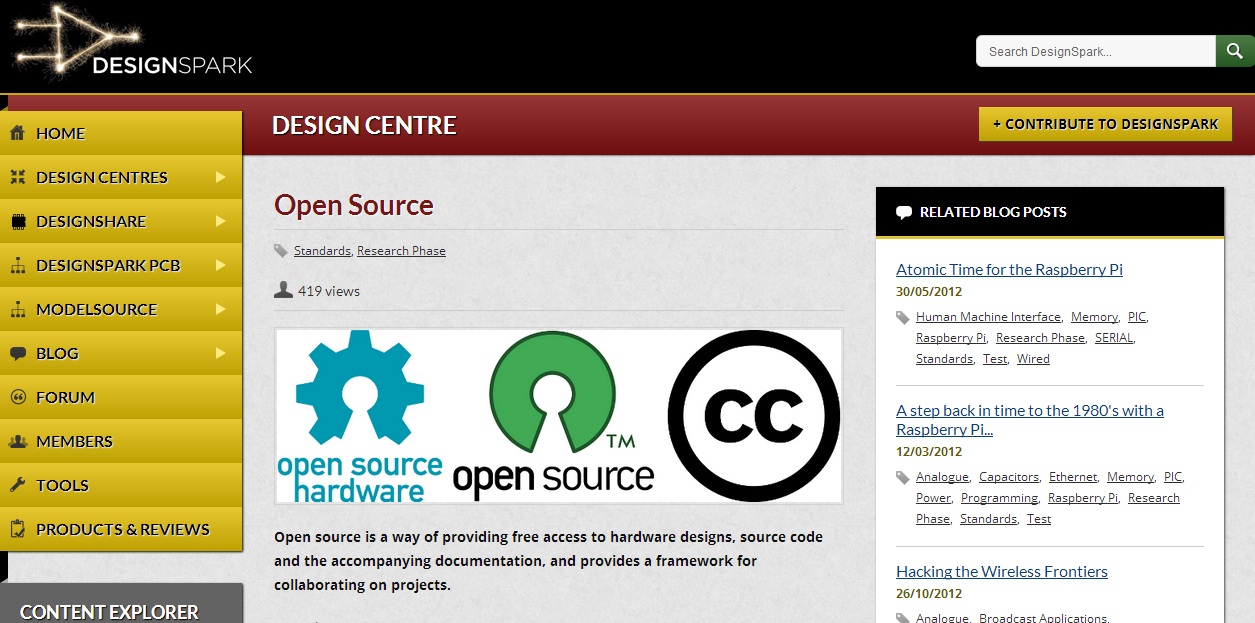 Open Source Design Centre jako centrum informacji dla inżynierów tworzących projekty przy użyciu podzespołów typu open-source Open Source Design Centre jako centrum informacji dla inżynierów tworzących projekty przy użyciu podzespołów typu open-source