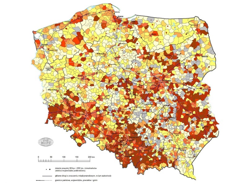 Pokrycie poszczeg&oacute;lnych gmin w Polsce planami zagospodarowania