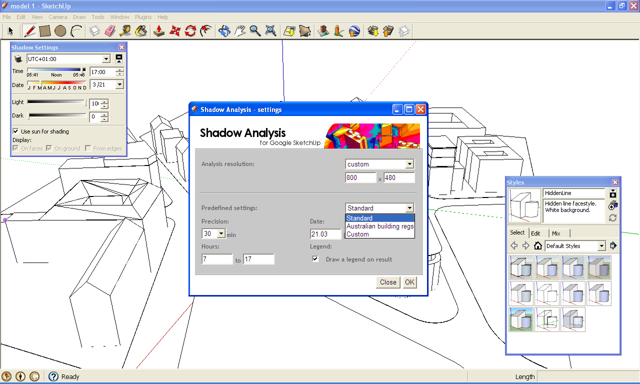 Screen z działania programu Shadow Analysis Screen z działania programu Shadow Analysis