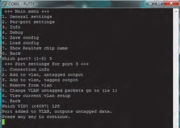 Rys. 11. Podmenu Per-port settings Rys. 11. Podmenu Per-port settings