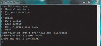 Rys. 15. Podmenu Show Realtek chip name Rys. 15. Podmenu Show Realtek chip name
