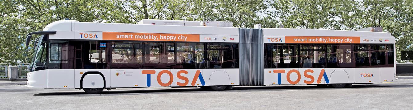 Elektryczny autobus TOSA (Trolleybus Optimisation Système Alimentation) Elektryczny autobus TOSA (Trolleybus Optimisation Système Alimentation)