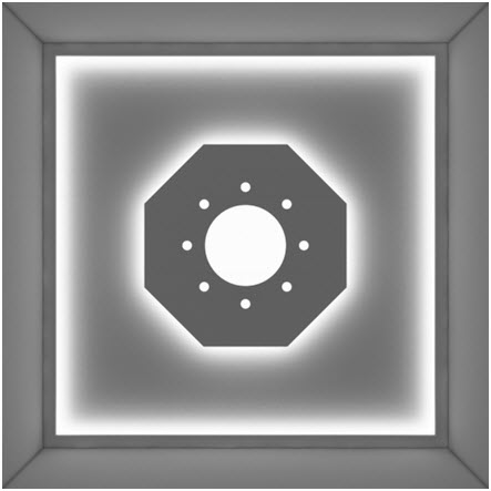 Light architecture of ceiling is an effect of the use of many different lighting systems for spac illumination which form characteristic image of this part of housing