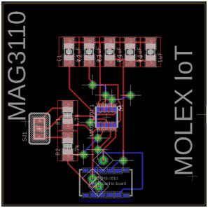Projekt płytki czujnika magnetycznego Projekt płytki czujnika magnetycznego