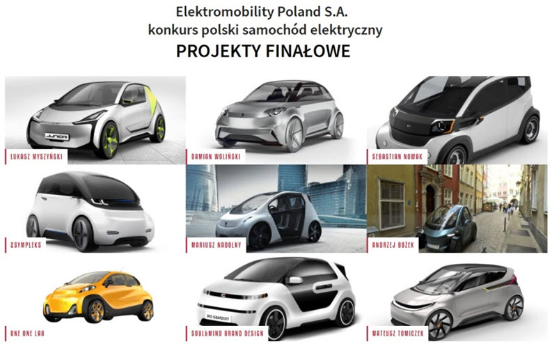 Polski samoch&oacute;d elektryczny - finałowe projekty konkursu Electromobility Poland