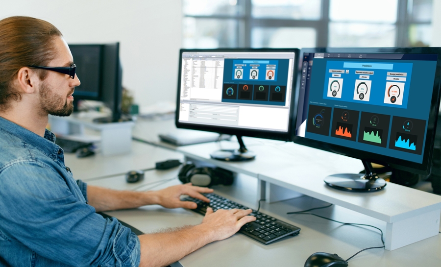 W projektach zenon 8.10 prognozy z zenon Analyzer można wykorzystywać również w module Runtime. Dzięki temu użytkownicy HMI mogą wizualizować predykcyjne trendy na żywo w zakresie zużycia energii lub jakości produktów i odpowiednio wcześnie mogą dopasowywać poszczególne działania. W projektach zenon 8.10 prognozy z zenon Analyzer można wykorzystywać również w module Runtime. Dzięki temu użytkownicy HMI mogą wizualizować predykcyjne trendy na żywo w zakresie zużycia energii lub jakości produktów i odpowiednio wcześnie mogą dopasowywać poszczególne działania.