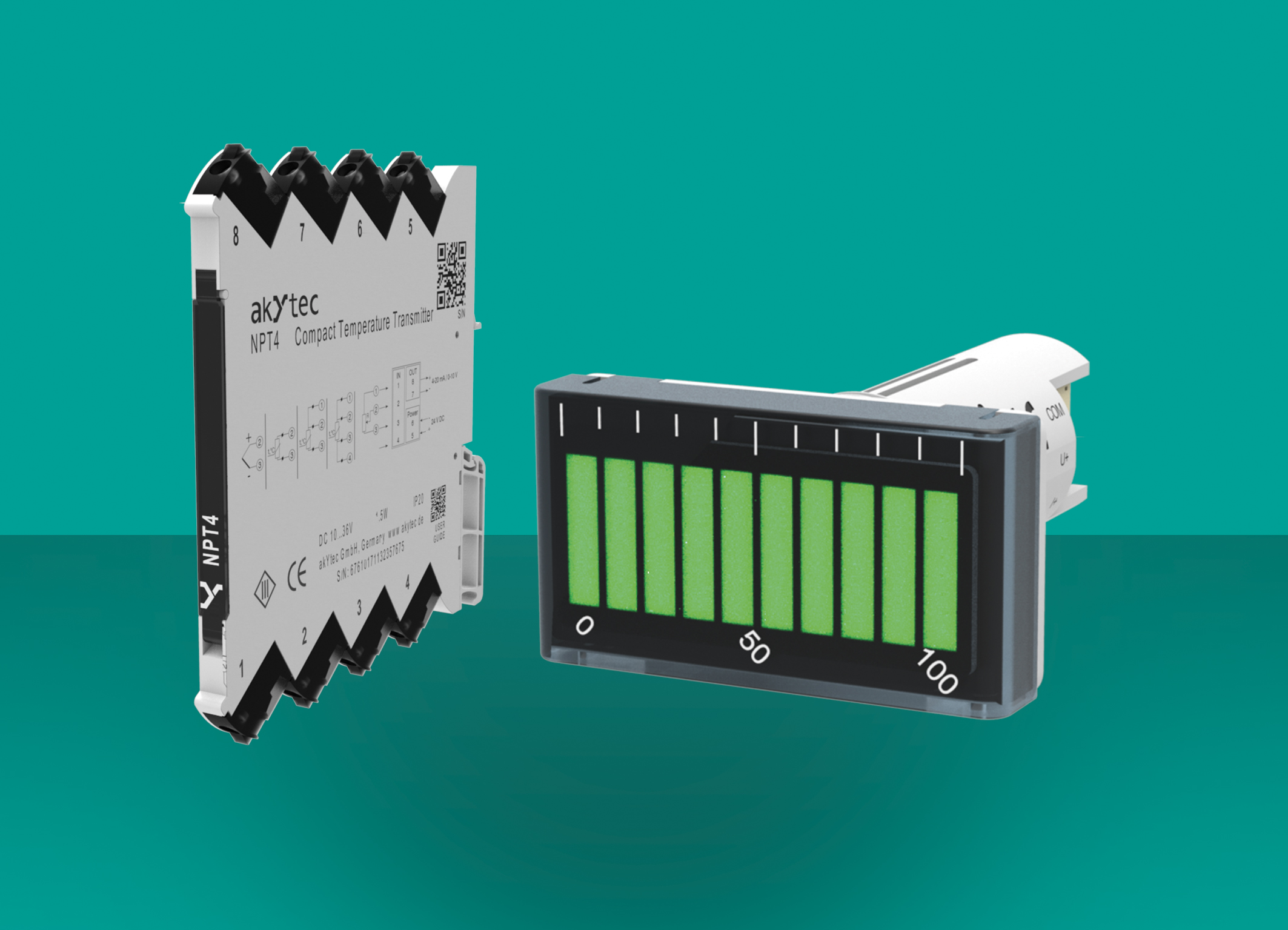 akYtec NPT4 nadajniki ITP15 Wyświetlacze