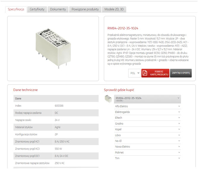 Radar produktów Relpol: Przekaźnik RM84 Radar produktów Relpol: Przekaźnik RM84