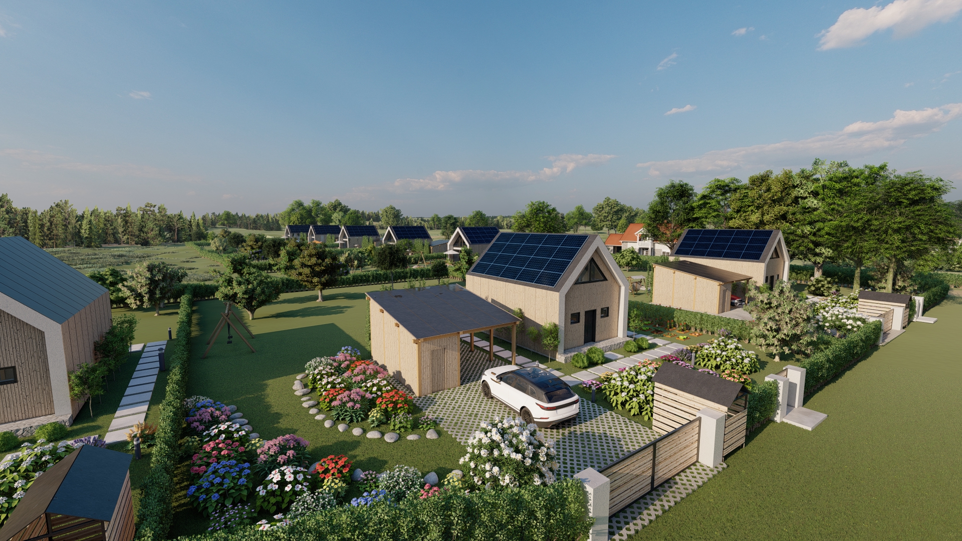 Samowystarczalne energetycznie osiedle dom&oacute;w jednorodzinnych na Mazurach