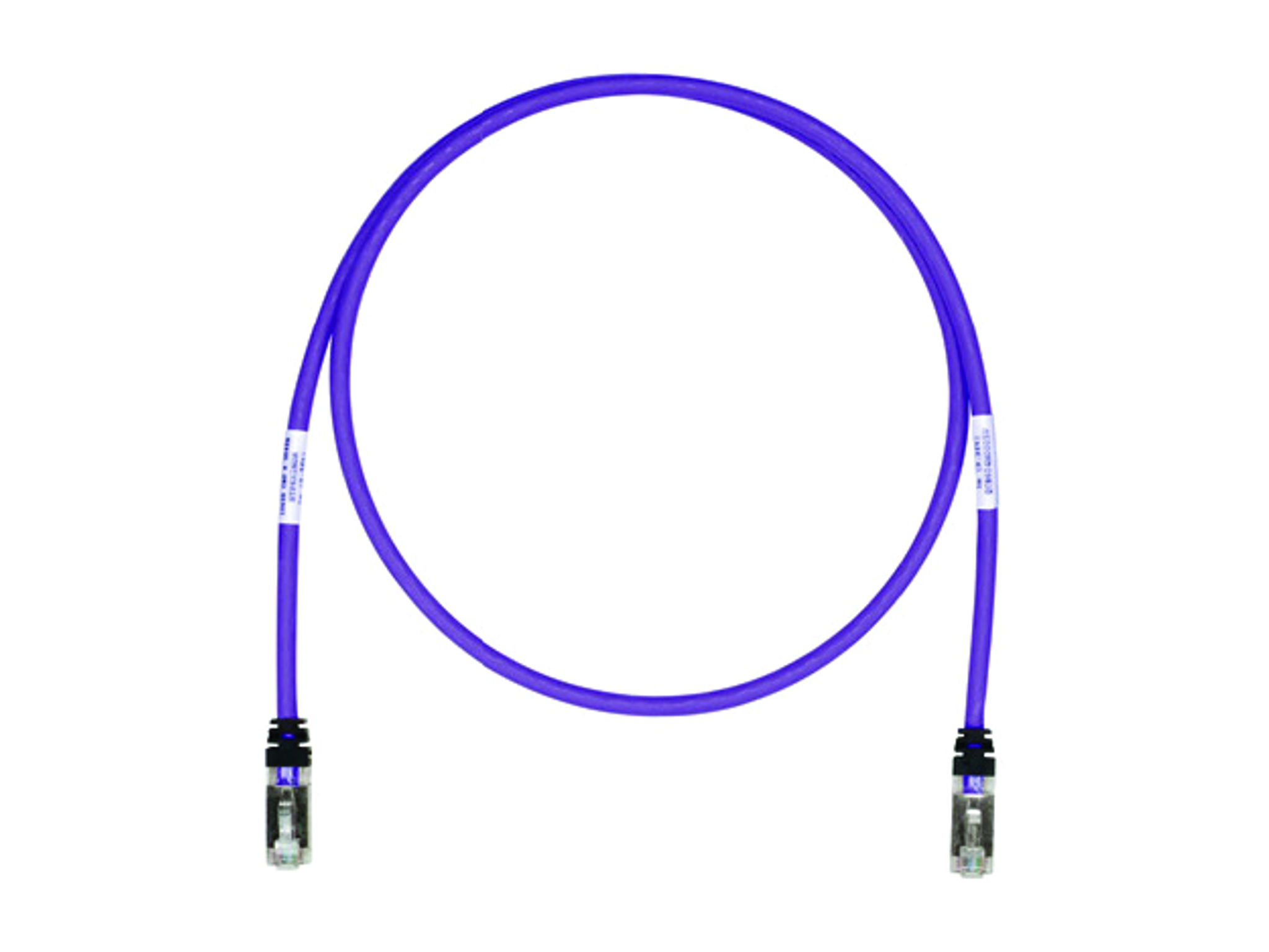 Patchcord kategorii 6A wyposażony w ekranowane wtyki. Zdjęcie jest własnością Panduit Corp.