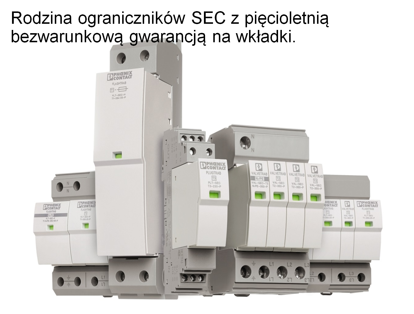 Rodzina ograniczników SEC z pięcioletnią bezwarunkową gwarancją na wkładki