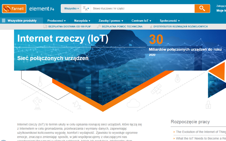 Farnell element14 przygląda się sposobom integracji urządzeń IoT z chmurą oraz typowym przyczynom porażek w świecie Internetu Rzeczy, publikując nowe treści w serwisie IoT Hub