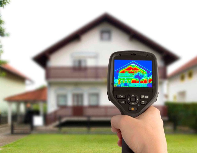 Badanie kamerą termowizyjną pozwala na zlokalizowanie wad termicznych budynku