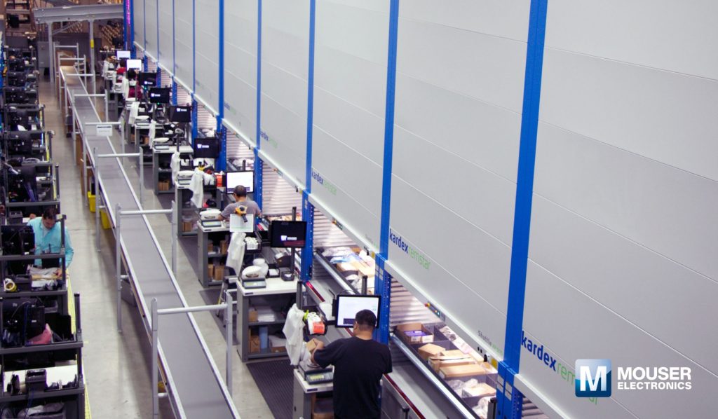Mouser Electronics liderem branży dystrybucyjnej w zaawansowanej automatyzacji magazynów