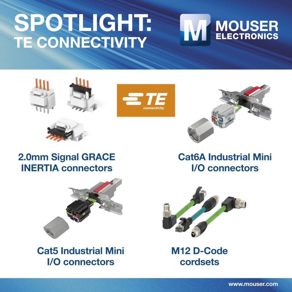 Autoryzowany dystrybutor Mouser oferuje ponad 70 000 produktów TE Connectivity