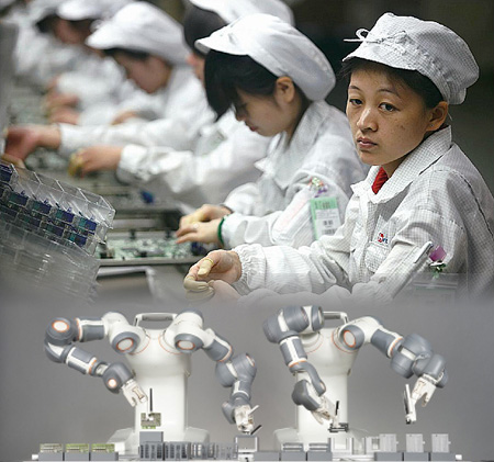 Foxconn zastąpi część załogi milionem robotów