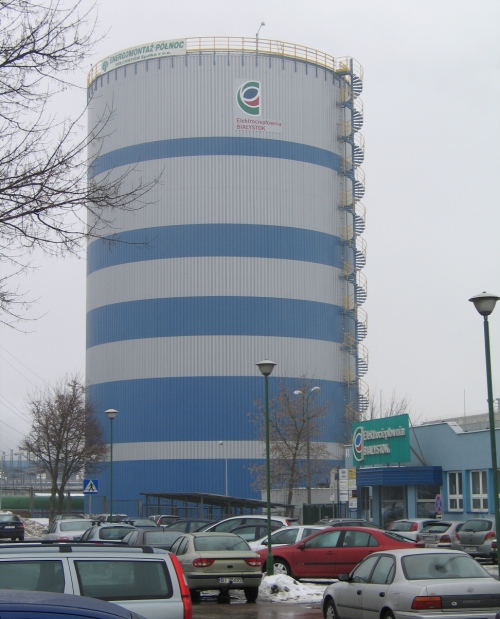 Zbiornik akumulacyjny instalacji akumulacji ciepła w Elektrociepłowni Białystok S.A.