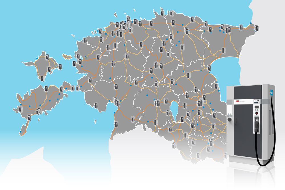 Stacje ABB szybkiego ładowania pojazdów elektrycznych