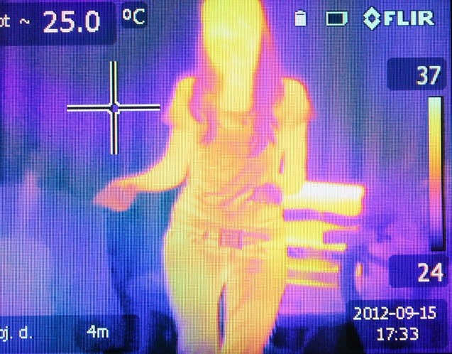 Obraz z kamery termowizyjnej Flir