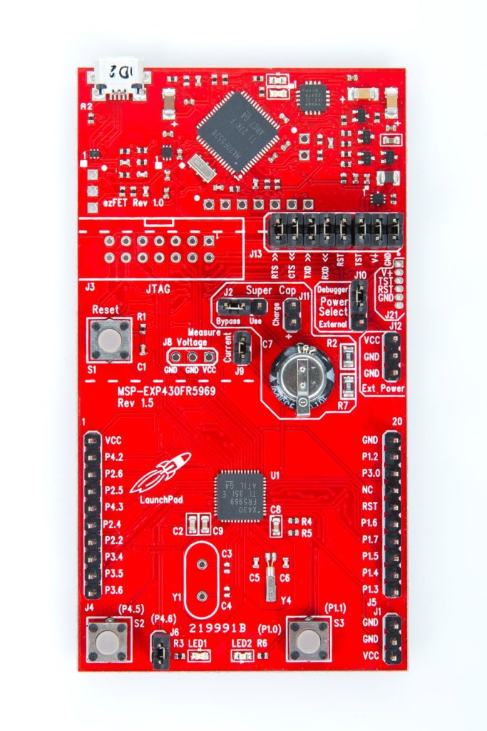 MSP430 ULP (ultra low power) FRAM LaunchPad firmy Texas Instruments