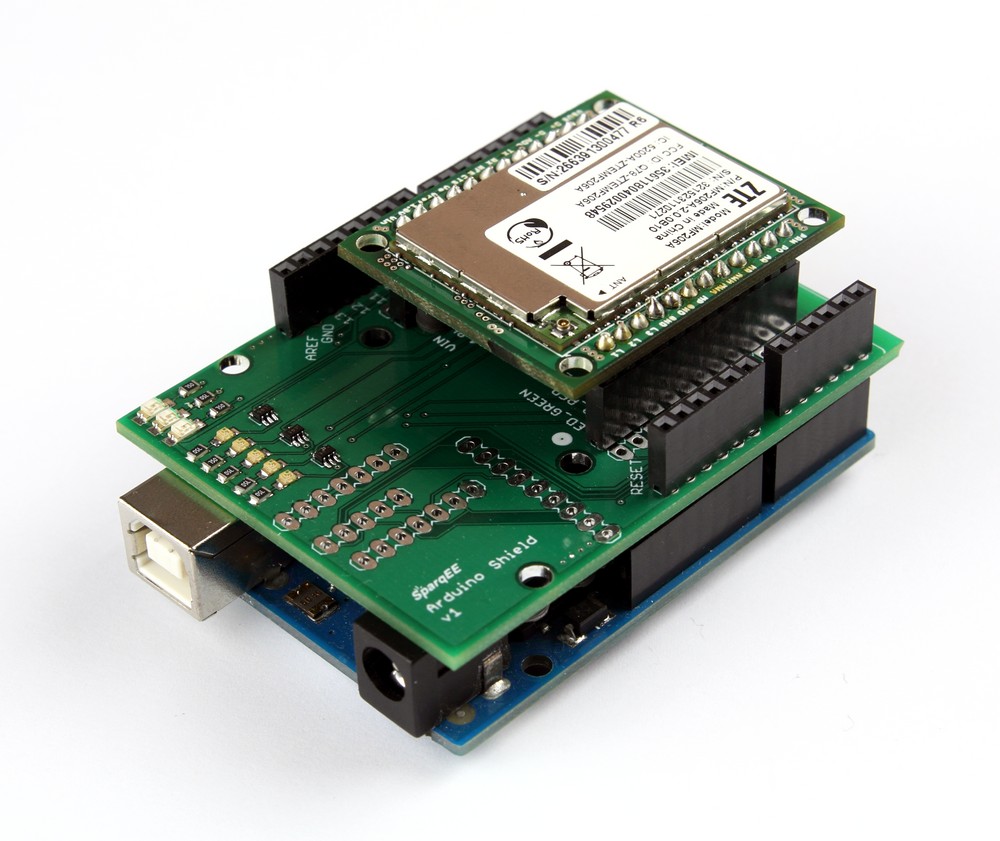 Moduł CELLv1.0 2G+3G w zestawie z nakładkami — opcja łączności z systemem telefonii komórkowej dla urządzeń Raspberry Pi i Arduino