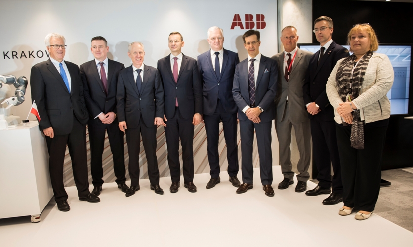 Otwarcie krakowskiego Centrum GBS ABB w obecności Wicepremiera Ministra Rozwoju i Finansów Mateusza Morawieckiego oraz Wicepremiera Ministra Nauki i Szkolnictwa Wyższego Jarosława Gowina