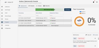 centralne oprogramowanie CyberSecurity Console może być używane do zarządzania flotą urządzeń Anybus Defender za pomocą jednego, prostego internetowego interfejsu użytkownika centralne oprogramowanie CyberSecurity Console może być używane do zarządzania flotą urządzeń Anybus Defender za pomocą jednego, prostego internetowego interfejsu użytkownika