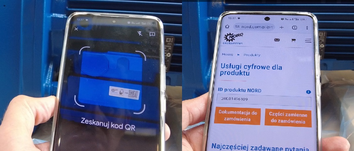 Szybsza praca serwisant&oacute;w dzięki oznakowaniu napęd&oacute;w kodami QR