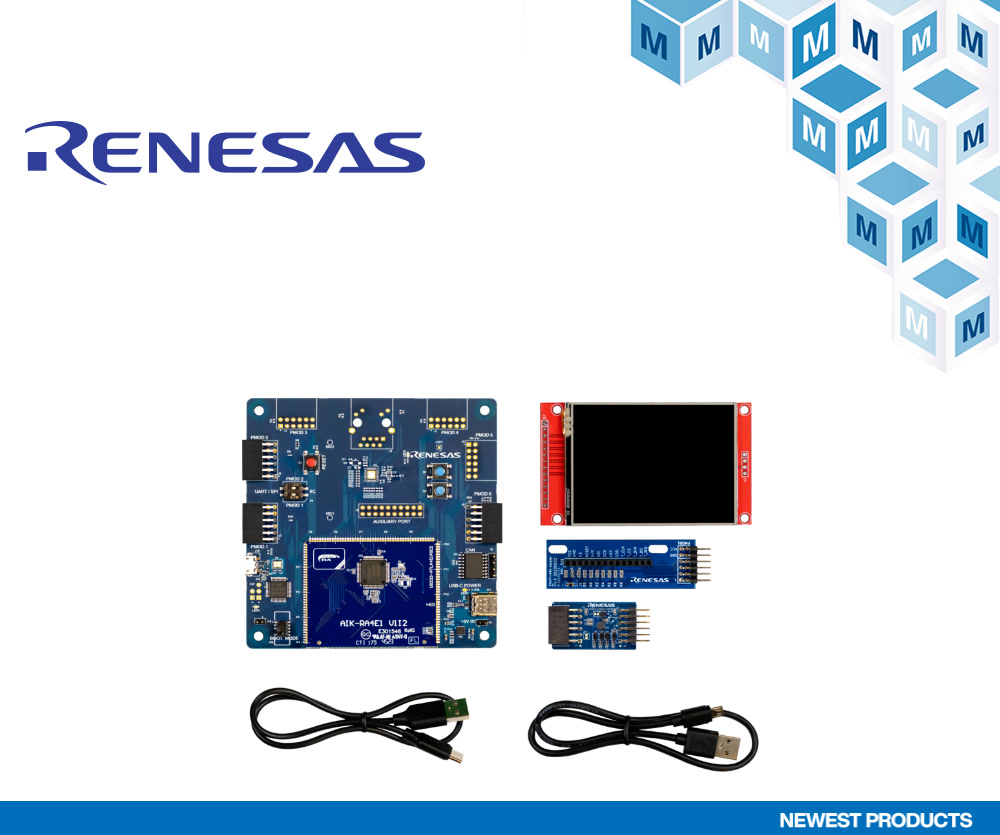 Skalowalne zestawy AI/ML firmy Renesas, teraz w Mouser, przyspieszają projektowanie aplikacji Edge