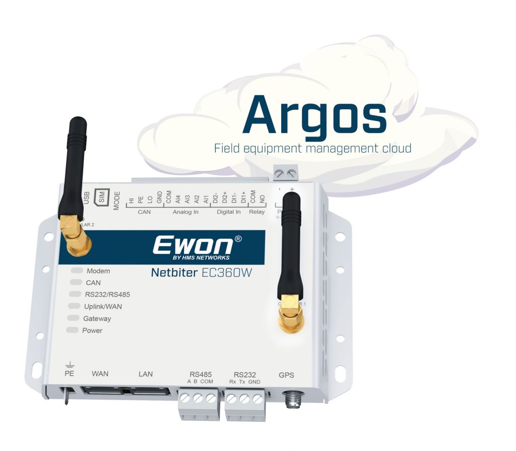 Bramka Ewon Netbiter EC360W z ulepszonym interfejsem do obsługi chmury Argos i nową aplikacją mobilną
