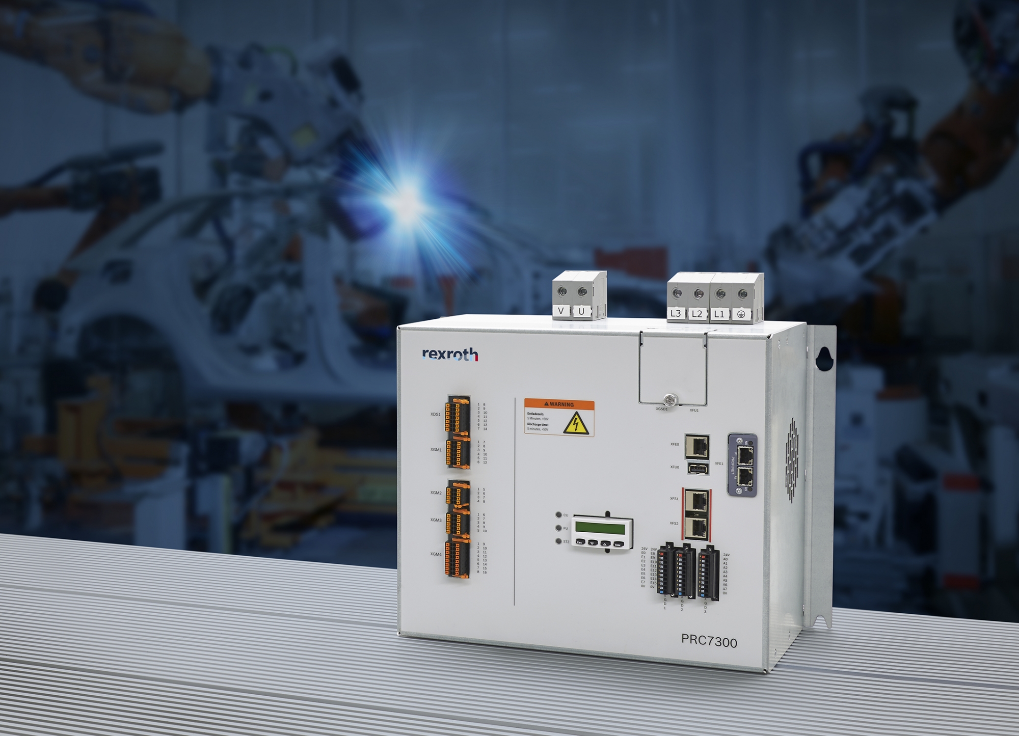 Dzięki swoim nowym funkcjom sterownik zgrzewania PRC7000 firmy Bosch Rexroth umożliwia precyzyjne zgrzewanie punktowe oporowe, zapewniając większą produktywność. (Źródło ilustracji: Bosch Rexroth AG)