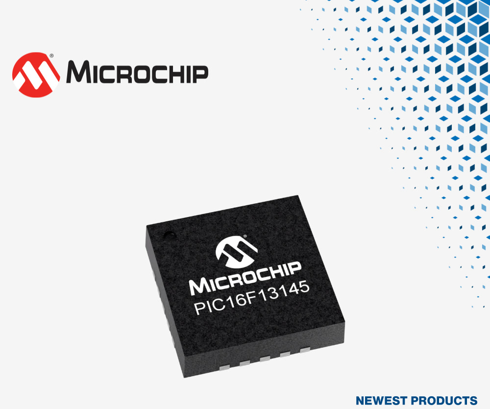 Nowy mikrokontroler PIC16F13145 firmy Microchip Technology z konfigurowalnym blokiem logicznym