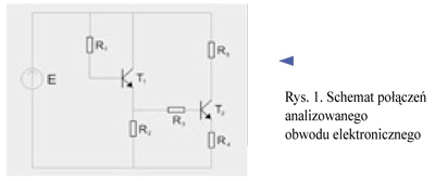 Rys. 1. Schemat połączeń analizowanego obwodu elektronicznego