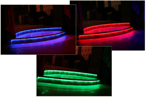 Oświetlenie schodów - taśma LED RGB Oświetlenie schodów - taśma LED RGB