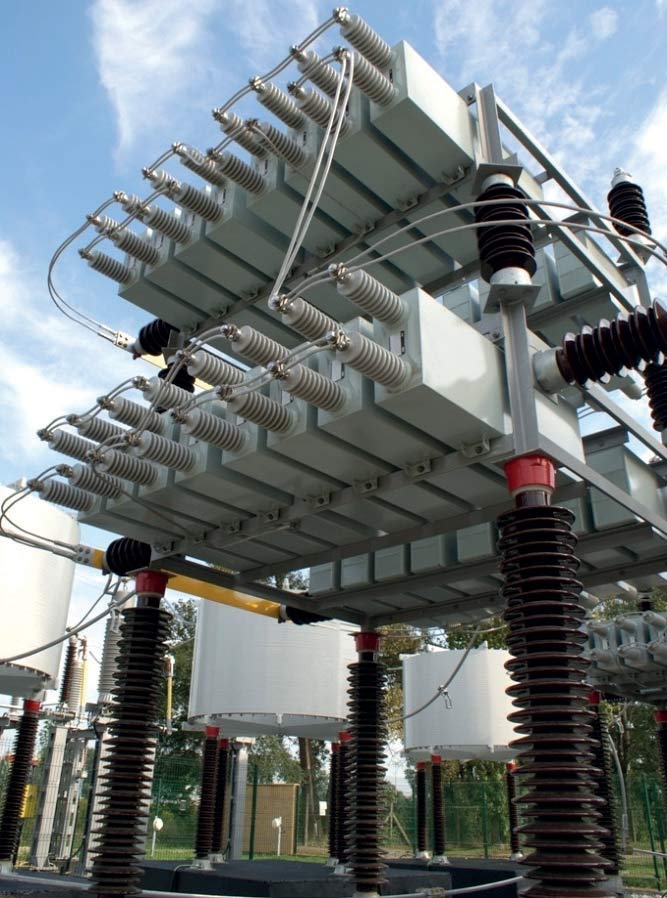 Rys 6. Układ połączeń kondensator&oacute;w na stanowiskach 110 kV w SE Mory