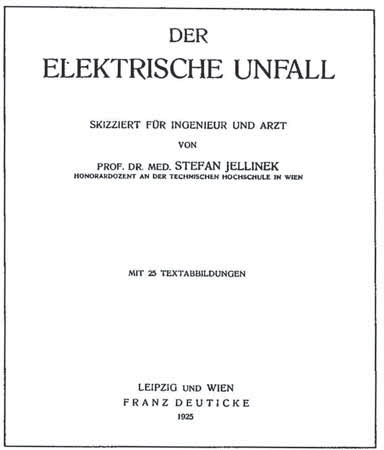  Strona tytułowa pierwszego podręcznika o wypadkach elektrycznych i ochronie przeciwporażeniowej z 1925 r.