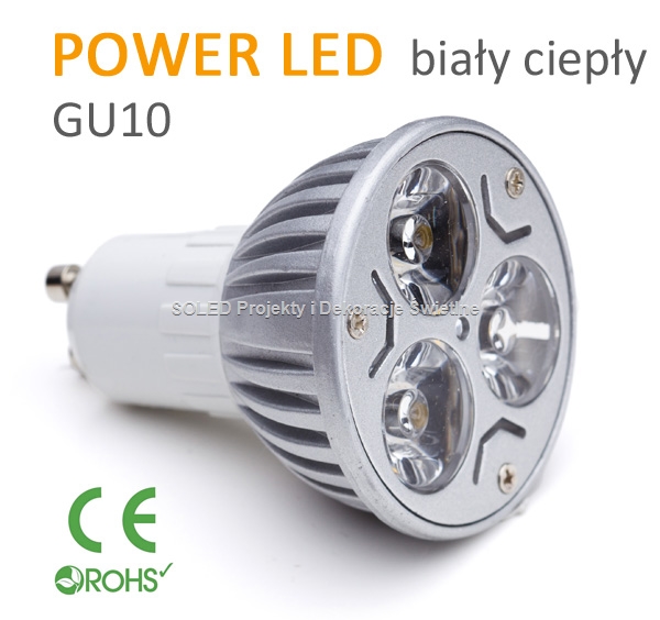 Żarówka POWER LED 3x1W ciepła biała