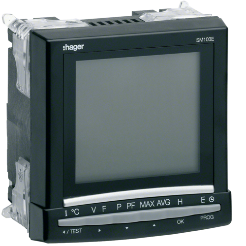 Wielofunkcyjny analizator parametrów sieci Hager SM102E Wielofunkcyjny analizator parametrów sieci Hager SM102E