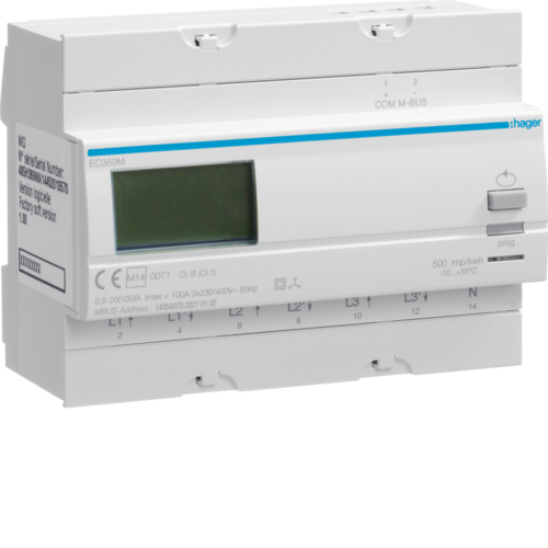 EC369M 3-fazowy licznik kWh z MID, 100A, bezpośredni, Modbus EC369M 3-fazowy licznik kWh z MID, 100A, bezpośredni, Modbus