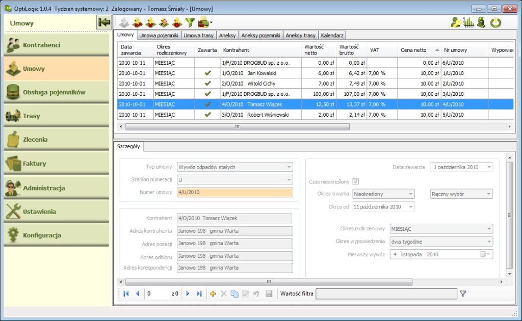 OptiLogic - system wywozu odpadów