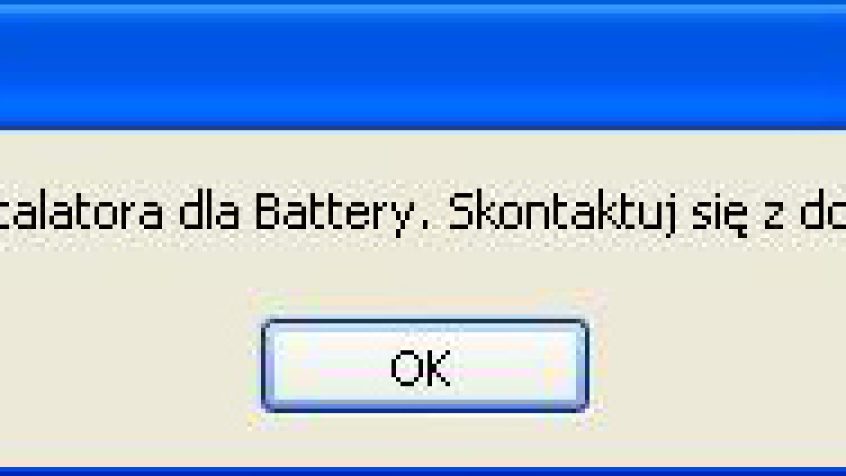 System Windows nie może załadować instalatora dla Battery