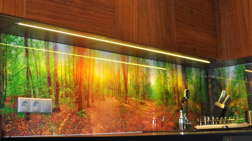Oświetlenie LED kuchni - blatu