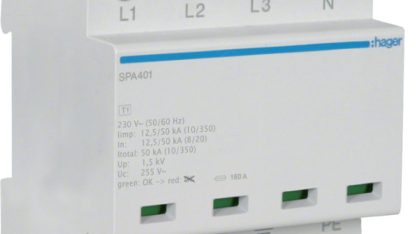Ogranicznik przepięć (SPD) Hager SPA401 T1 kombinowany