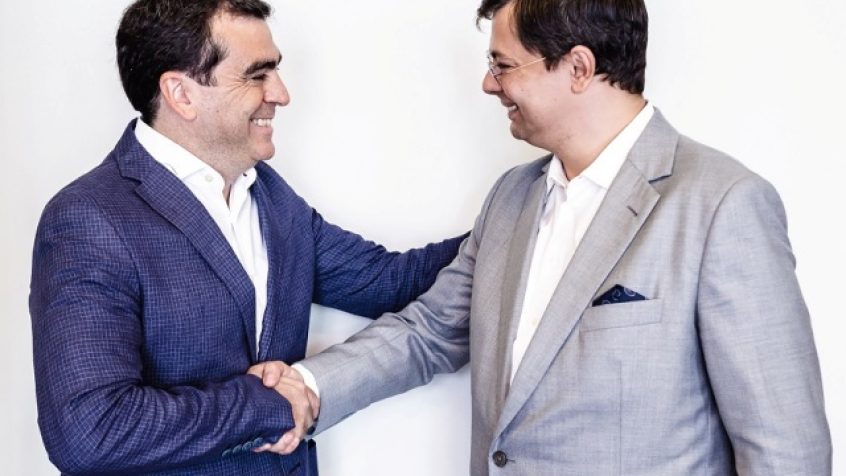 Roberto Griffa (CEO Nice) i Maciej Fiedler (CEO FIBARO)